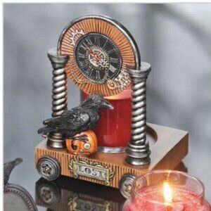 NIB Yankee Candle Steampunk Lost RETIRED #1564737 Halloween Jar  Holder Raven